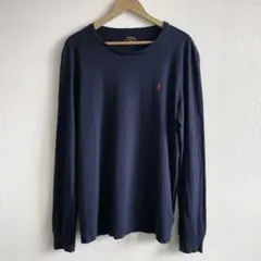 POLO RALPH LAURENラルフローレン長袖TシャツロンT刺繍ロゴ紺赤