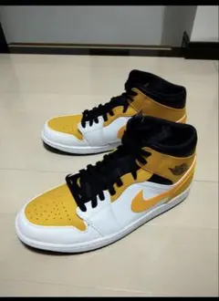 Air Jordan ハイカットスニーカー ホワイト/イエロー/ブラック