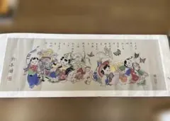 ♥掛軸　中国　釣り人　人物画　掛け軸　中国画　骨董　古玩 ♥掛軸 中国 釣り人 人物画 掛け軸 中国画 骨董 古玩