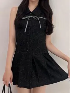 YUI企画 ノースリーブシャツミニワンピース