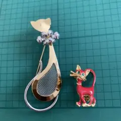 猫モチーフ ブローチセット