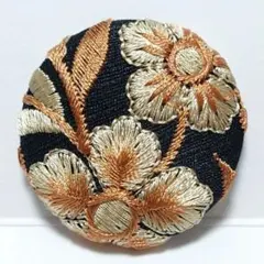 インド刺繍　№3099　黒ベージュ　㊳ミリ
