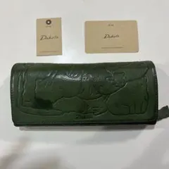 美品♡Dakota 長財布　アニマーレ フラップ 緑　レザーカード収納大容量