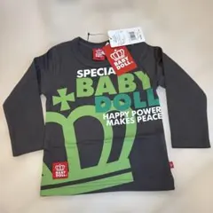 BABYDOLL 長袖Tシャツ 80cm グレー グリーンのサムネイル