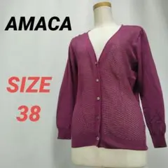 AMACA　アマカ　カーディガン　薄手　レース　レディース　38　三陽商会のサムネイル
