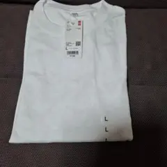 ⭕UNIQLO　ボクシークロップド　Tシャツ　ホワイト　L　新品