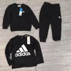 adidas ブラック トレーナー パンツ セット