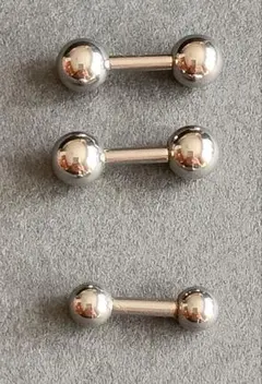バーベル型　ピアス 3個セット
