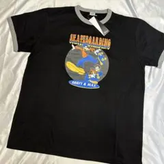 【L】21年製　廃盤　ディズニー/グーフィ＆マックス　リンガーシャツ　ブラックのサムネイル