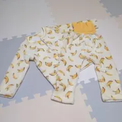 《在庫処分 SALE》バナナ柄 フリース 長袖 パジャマ