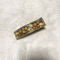 【大きめ】スクエア型ヘアクリップ・ゴールドカラー