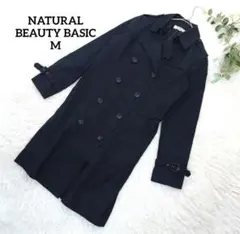 ナチュラルビューティー スプリングコート(M)ダブルブレスト コットン Aライン