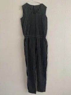 GU ストライプ ノースリーブ オールインワン