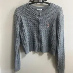 INGNI グレー ケーブルニット カーディガン