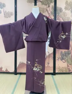 D780 夏着物 訪問着 花模様 絽 ポリエステル 洗える着物 未使用極美品