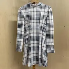 【SHEIN】 チェック柄 長袖 ワンピース　膝丈