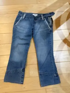 ZARA デニム クロップドパンツのサムネイル