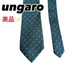 【美品】ungaro uomo葉柄 ネクタイ シルク100%のサムネイル