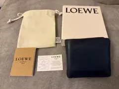 LOEWE 二つ折り財布 ネイビー レザーのサムネイル