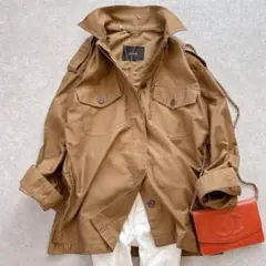 美品 アルアバイル 定価2.4万 コットンバックサテン CPO ジャケット
