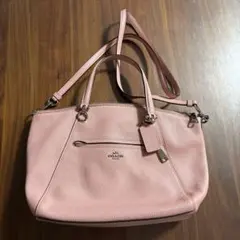 新品☆COACH 2way ショルダーバッグ ピンク スタッズオールレザー 
