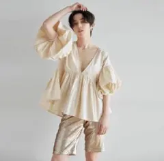 新品タグ付SeaRoomlynn Cotton Laceパフスリーブシャツレモン - メルカリ