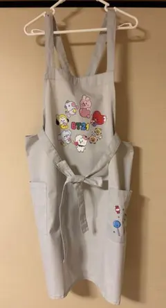 最終価格❣️BT21 エプロン 保育士 幼稚園 実習 福祉 エプロン BTS 韓国