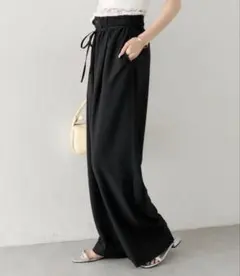 mystic ラインストーンWベルトパンツ