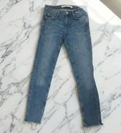ZARA TRAFALUC カットオフクラッシュ加工スキニーデニム サイズ38