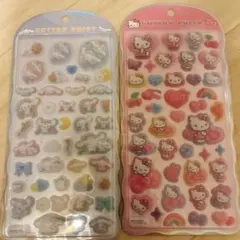 k*★様 コットンパフィー　シナモロールとハローキティー