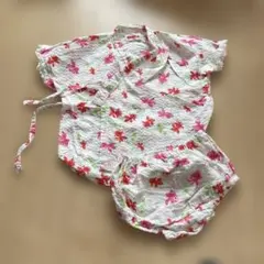 金魚柄 ベビー甚平セット 80