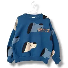 ZARA KIDS 犬柄 スウェット トレーナー 110 総柄