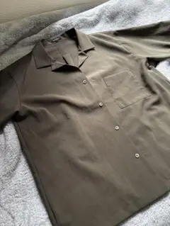 PLST オープンカラーシャツ カーキ Lサイズのサムネイル