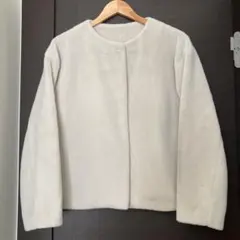 ユニクロ　スムースヤーンフリースノーカラージャケット　Lサイズ