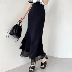 RESEXXY シアードッキングマーメイドスカート ブラック フリーサイズ