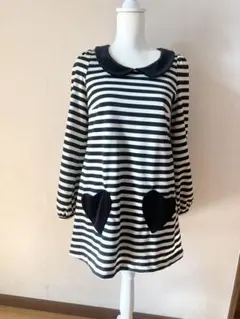 レディース服INGNI イング　長袖　Ｍサイズ　可愛い 黒と白のストライプ