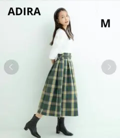 アディラ　ADIRA レトロ　ブロックチェック柄　ロングスカートのサムネイル