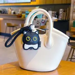 猫のモチーフのキーホルダー 2個セット 車のキーホルダー カップル用キーホルダー