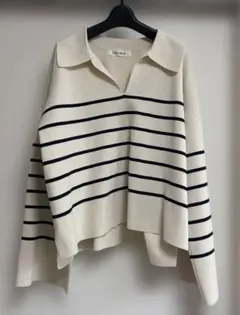 LOUNIE ボーダー スキッパー ニット