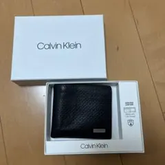 Calvin Klein 2つ折り財布 ブラック メンズ カルバンクライン