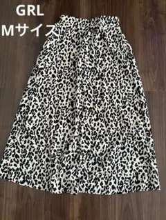 GRL レオパード柄 ロングスカート ヒョウ柄 Mサイズ レディース スカート