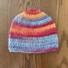 076クラッシャーハット　バケットハット　ビーニー　ハンドメイド