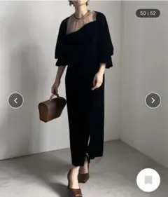 AMERI2waycurvevelours dressblack