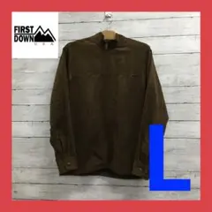 ファーストダウンU.S.A スエードジャケット メンズ L ブラウン