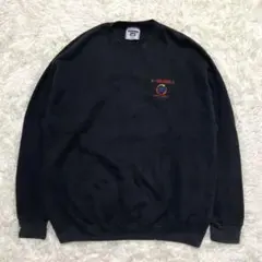 90s USA製 Lee ヘビーウェイト 企業刺繍 スウェット XL ブラック
