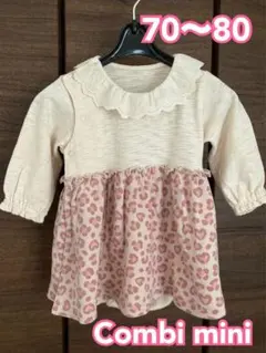【Combi mini コンビミニ】春夏レオパード柄ワンピース：70-80cmのサムネイル