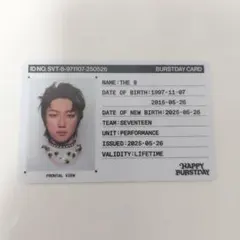 SEVENTEEN Happyburstday THE8 IDカード トレカ