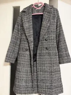 極美品サンドロパリ ダブルチェスターコートグレンチェックフランス製