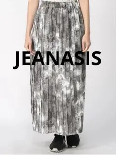 JEANASIS ジーナシス タイダイプリーツロングスカート グレー フリーのサムネイル