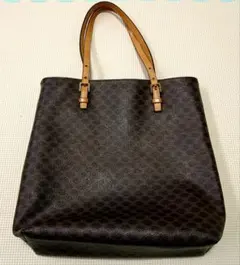 CELINE マカダム柄 スクエアトートバッグ ブラウン M08 - メルカリ